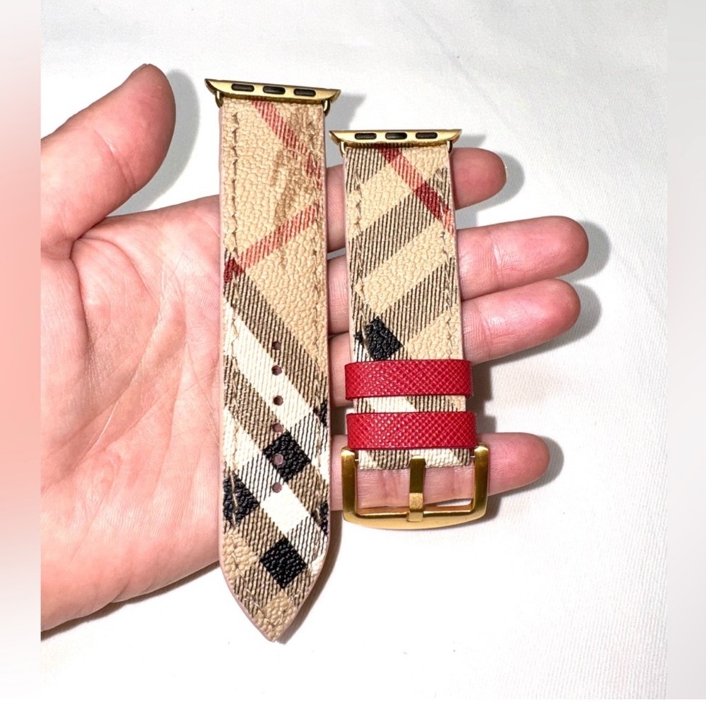 ❤️🖤 Burbrys Apple Watch band Hand crafted with 🫶♻️